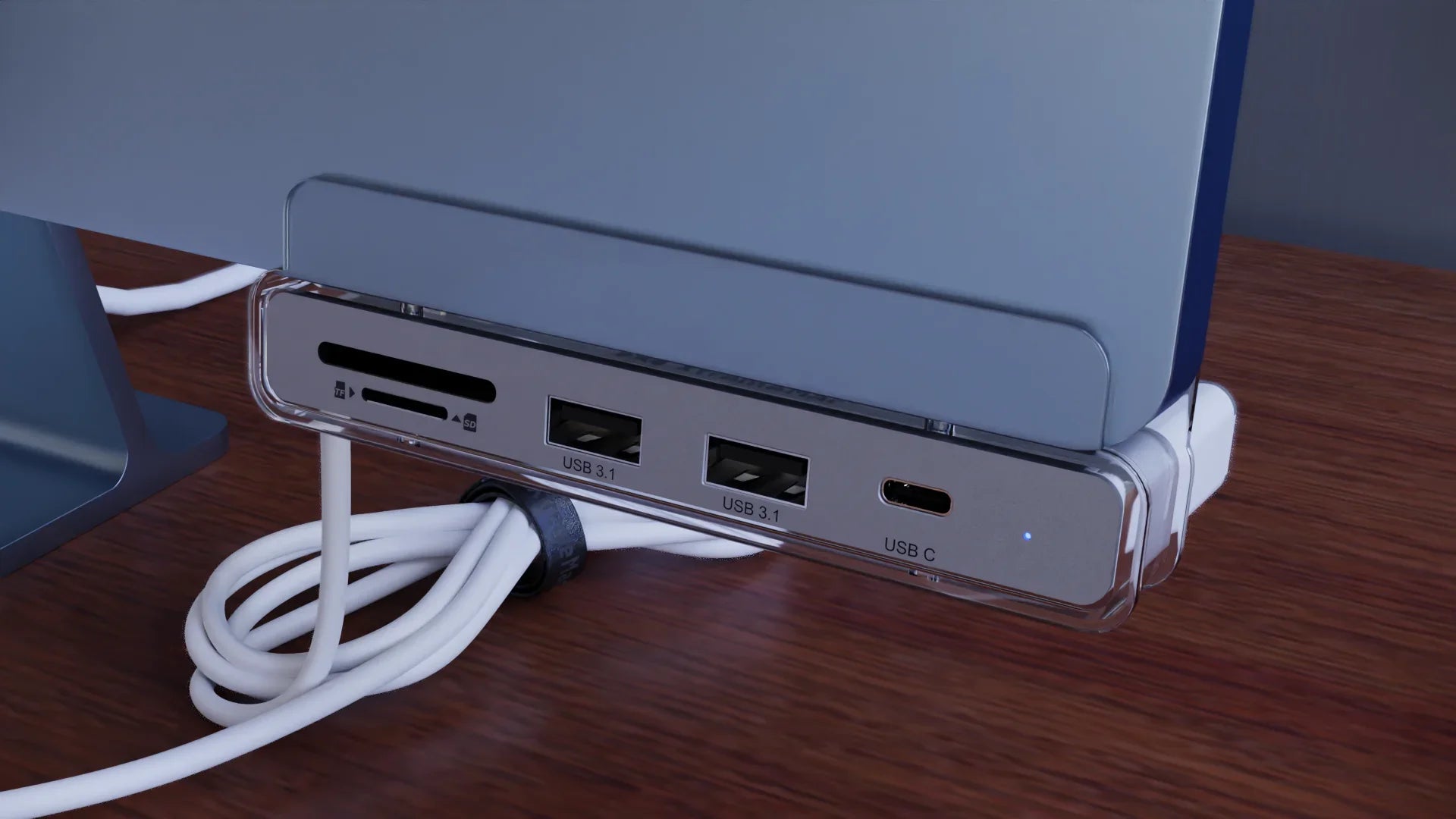 XtremeMac Type-C 6 In 1 Hub With Hanging Stand For iMac - Tashqila XtremeMac Type-C 6 In 1 Hub With Hanging Stand For iMac - Tashqila